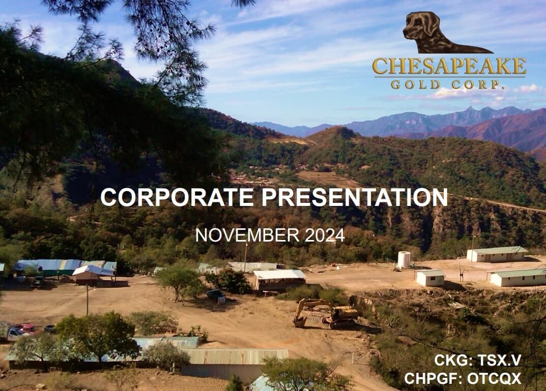 Chesapeake Gold Corp TSXV - CKG OTCQX - CHPGF Investor Presentation Feb 2023